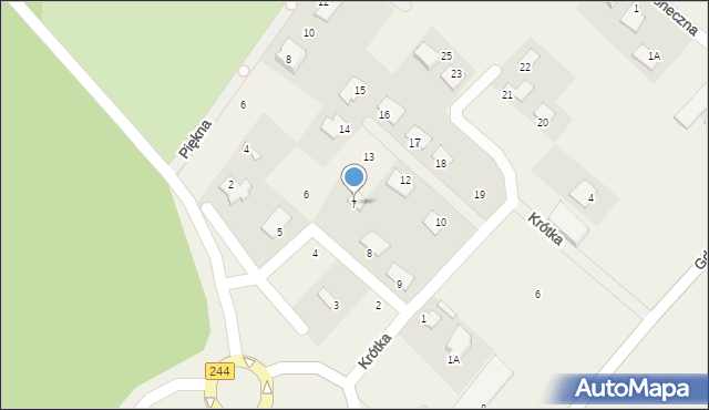 Aleksandrowo, Krótka, 7, mapa Aleksandrowo