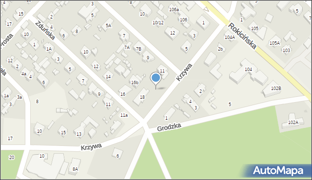 Andrespol, Krzywa, 7, mapa Andrespol