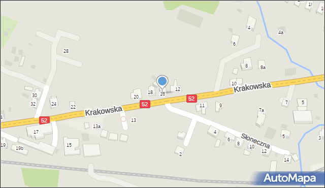 Andrychów, Krakowska, 16, mapa Andrychów