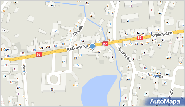 Andrychów, Krakowska, 63A, mapa Andrychów