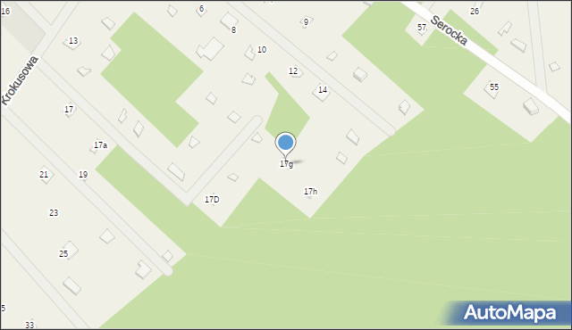 Arciechów, Krokusowa, 17g, mapa Arciechów