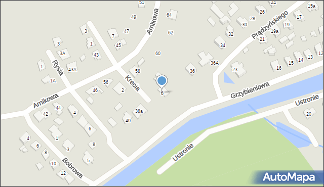 Augustów, Krecia, 6, mapa Augustów
