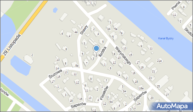 Augustów, Krótka, 2a, mapa Augustów