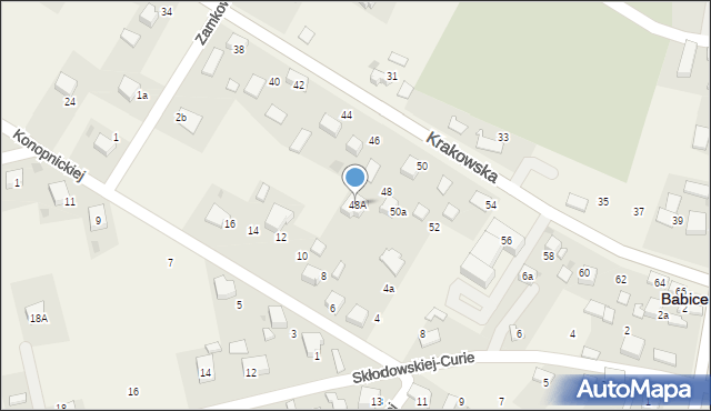 Babice, Krakowska, 48A, mapa Babice