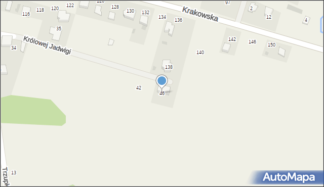 Babice, Królowej Jadwigi, 46, mapa Babice