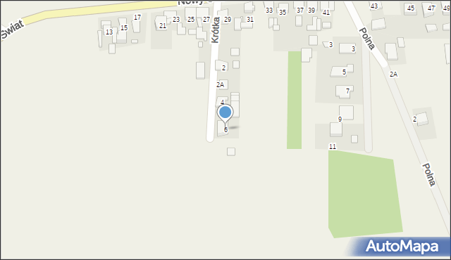 Bachorzew, Krótka, 6, mapa Bachorzew