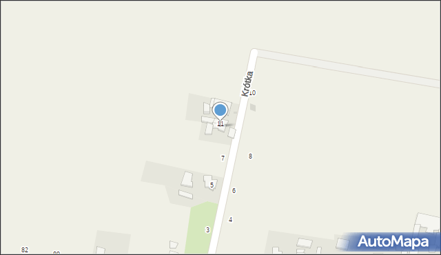 Bąkowice, Krótka, 9, mapa Bąkowice