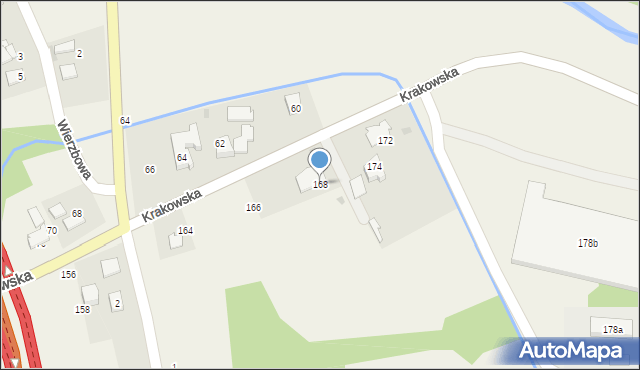 Balice, Krakowska, 168, mapa Balice