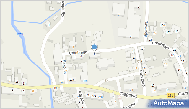 Banie, Króla Bolesława Chrobrego, 6, mapa Banie