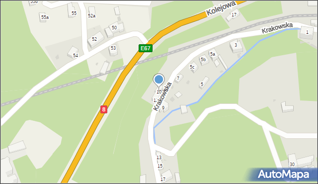 Bardo, Krakowska, 10, mapa Bardo