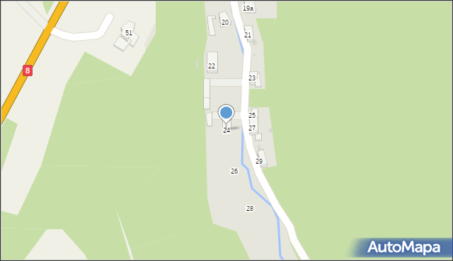 Bardo, Krakowska, 24, mapa Bardo