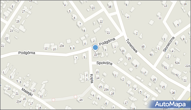 Barlinek, Kręta, 12, mapa Barlinek