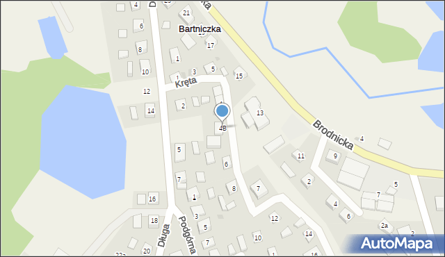 Bartniczka, Kręta, 4B, mapa Bartniczka