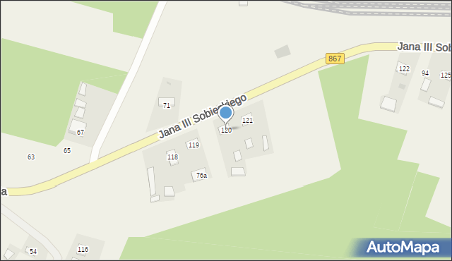 Basznia Dolna, Króla Jana III Sobieskiego, 120, mapa Basznia Dolna