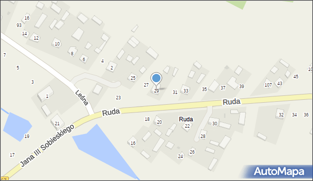 Basznia Dolna, Króla Jana III Sobieskiego, 29, mapa Basznia Dolna