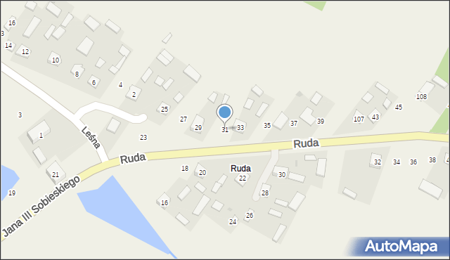 Basznia Dolna, Króla Jana III Sobieskiego, 31, mapa Basznia Dolna