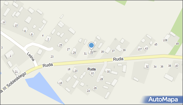 Basznia Dolna, Króla Jana III Sobieskiego, 33, mapa Basznia Dolna