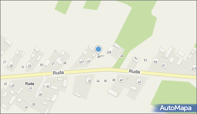 Basznia Dolna, Króla Jana III Sobieskiego, 45, mapa Basznia Dolna