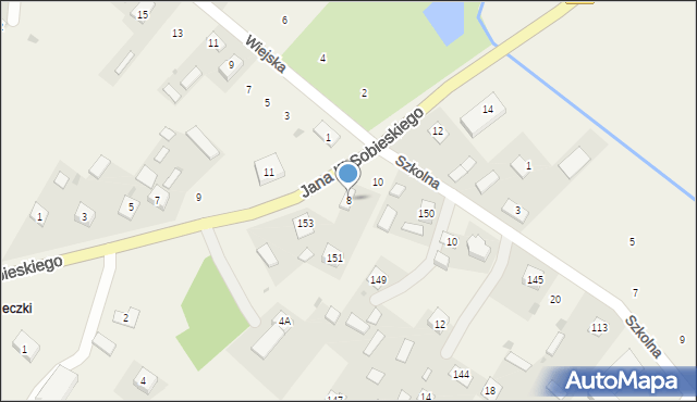 Basznia Dolna, Króla Jana III Sobieskiego, 8, mapa Basznia Dolna