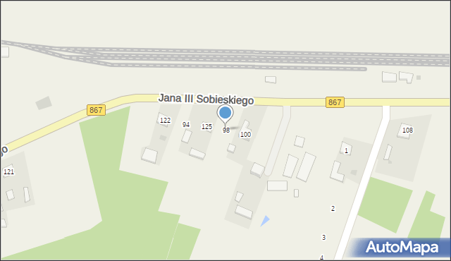 Basznia Dolna, Króla Jana III Sobieskiego, 98, mapa Basznia Dolna