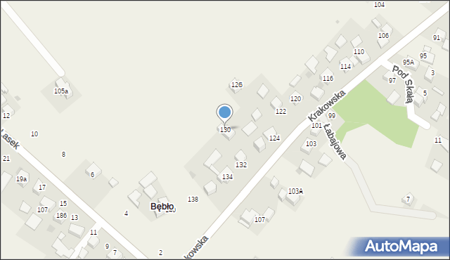 Bębło, Krakowska, 130, mapa Bębło