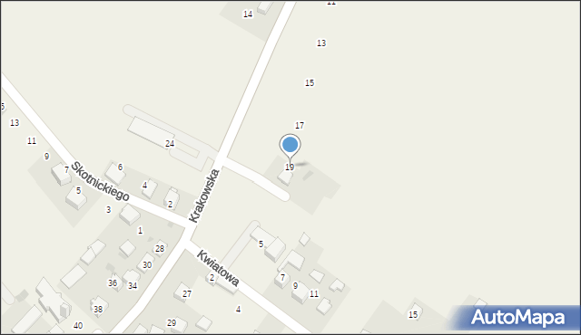 Bębło, Krakowska, 19, mapa Bębło