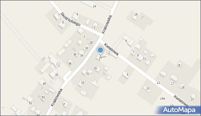 Bębło, Krakowska, 27, mapa Bębło