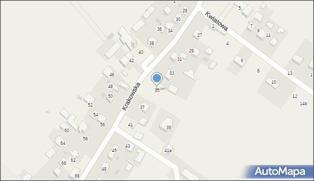 Bębło, Krakowska, 35, mapa Bębło