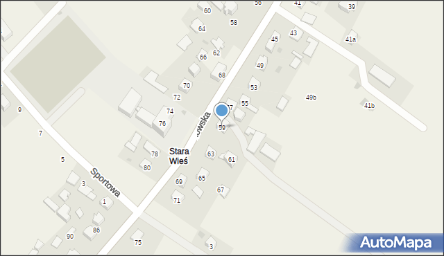 Bębło, Krakowska, 59, mapa Bębło