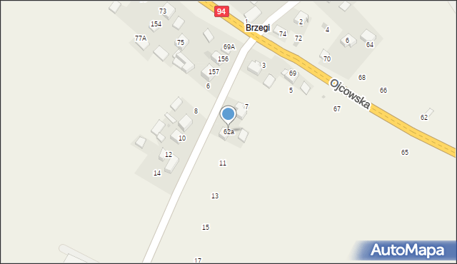 Bębło, Krakowska, 62a, mapa Bębło