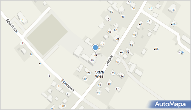 Bębło, Krakowska, 74, mapa Bębło