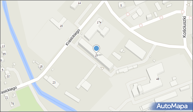 Będzin, Krasickiego Ignacego, bp., 19, mapa Będzin