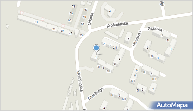 Będzin, Króla Bolesława Chrobrego, 1I, mapa Będzin