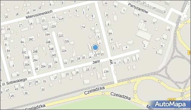 Będzin, Króla Jana III Sobieskiego, 12, mapa Będzin