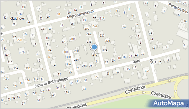 Będzin, Króla Jana III Sobieskiego, 24D, mapa Będzin