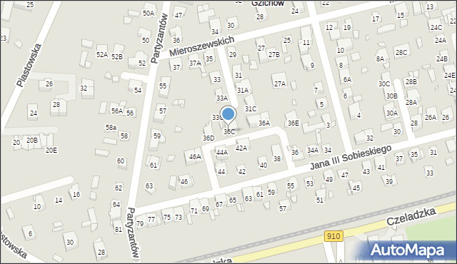 Będzin, Króla Jana III Sobieskiego, 36C, mapa Będzin