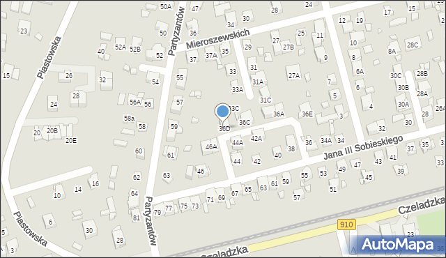 Będzin, Króla Jana III Sobieskiego, 36D, mapa Będzin