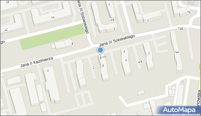 Biała Podlaska, Króla Jana III Sobieskiego, 6, mapa Białej Podlaskiej