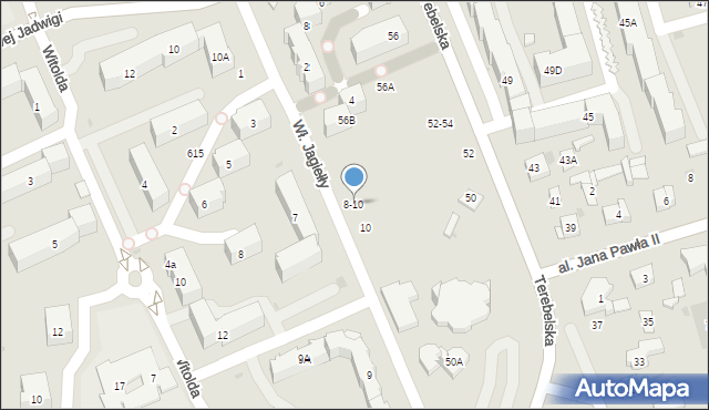 Biała Podlaska, Króla Władysława Jagiełły, 8-10, mapa Białej Podlaskiej