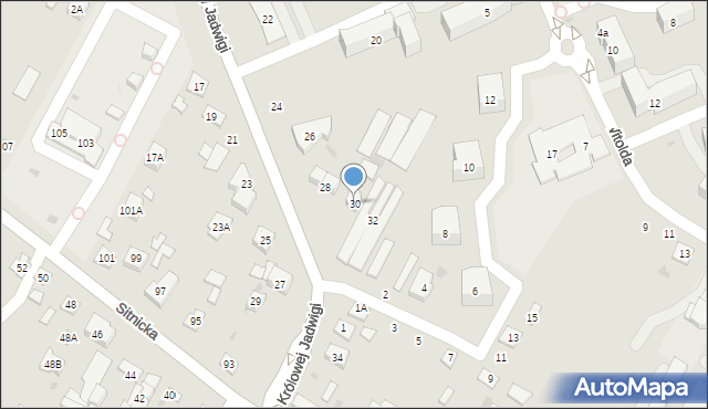 Biała Podlaska, Królowej Jadwigi, 30, mapa Białej Podlaskiej