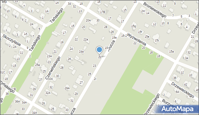 Biała Podlaska, Krucza, 21, mapa Białej Podlaskiej