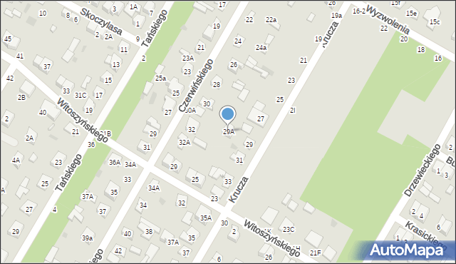 Biała Podlaska, Krucza, 29A, mapa Białej Podlaskiej