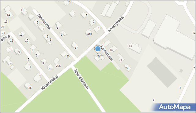 Białe Błota, Kruszyńska, 45a, mapa Białe Błota