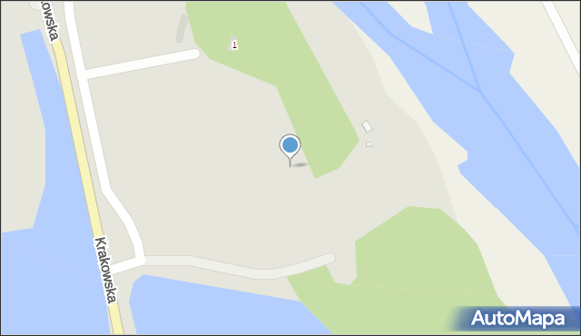 Białobrzegi, Krakowska, 1a, mapa Białobrzegi