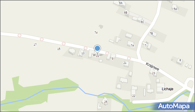 Biały Dunajec, Krajowe, 11, mapa Biały Dunajec