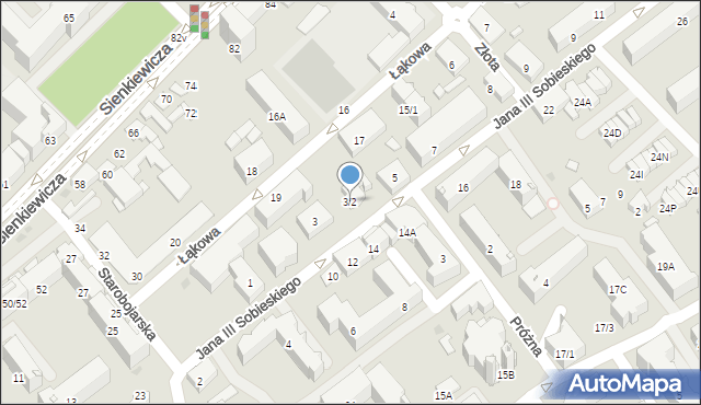 Białystok, Króla Jana III Sobieskiego, 3/2, mapa Białegostoku