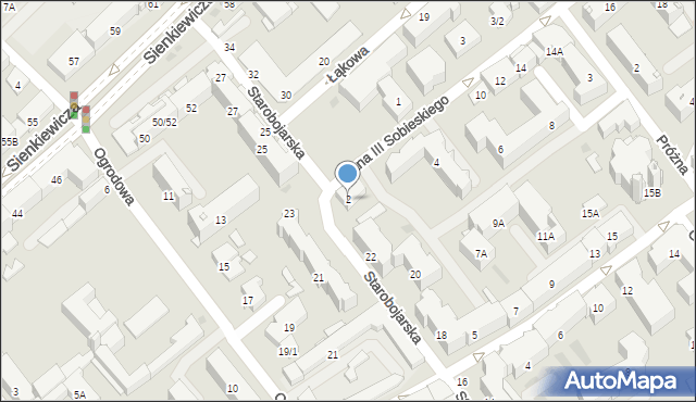 Białystok, Króla Jana III Sobieskiego, 2, mapa Białegostoku