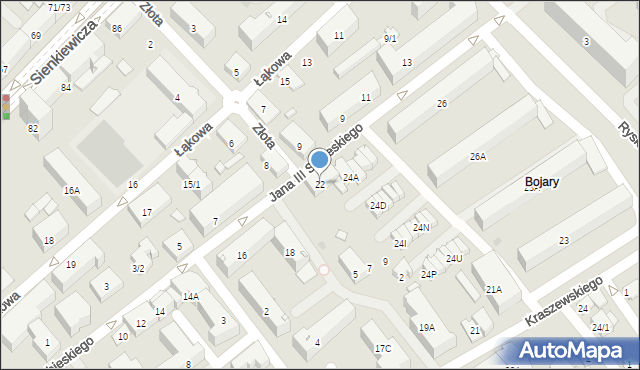 Białystok, Króla Jana III Sobieskiego, 22, mapa Białegostoku