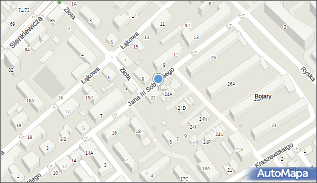 Białystok, Króla Jana III Sobieskiego, 24, mapa Białegostoku