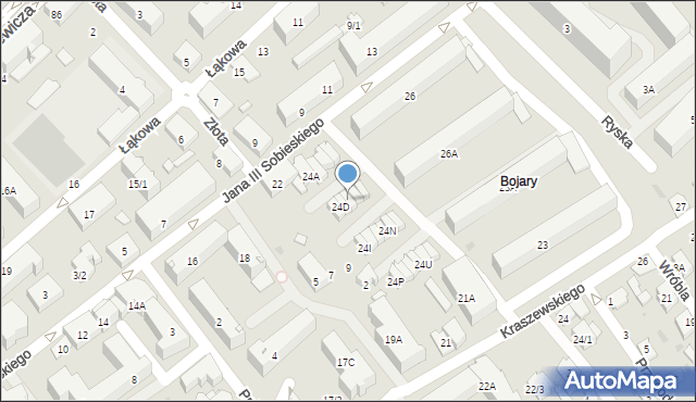 Białystok, Króla Jana III Sobieskiego, 24F, mapa Białegostoku